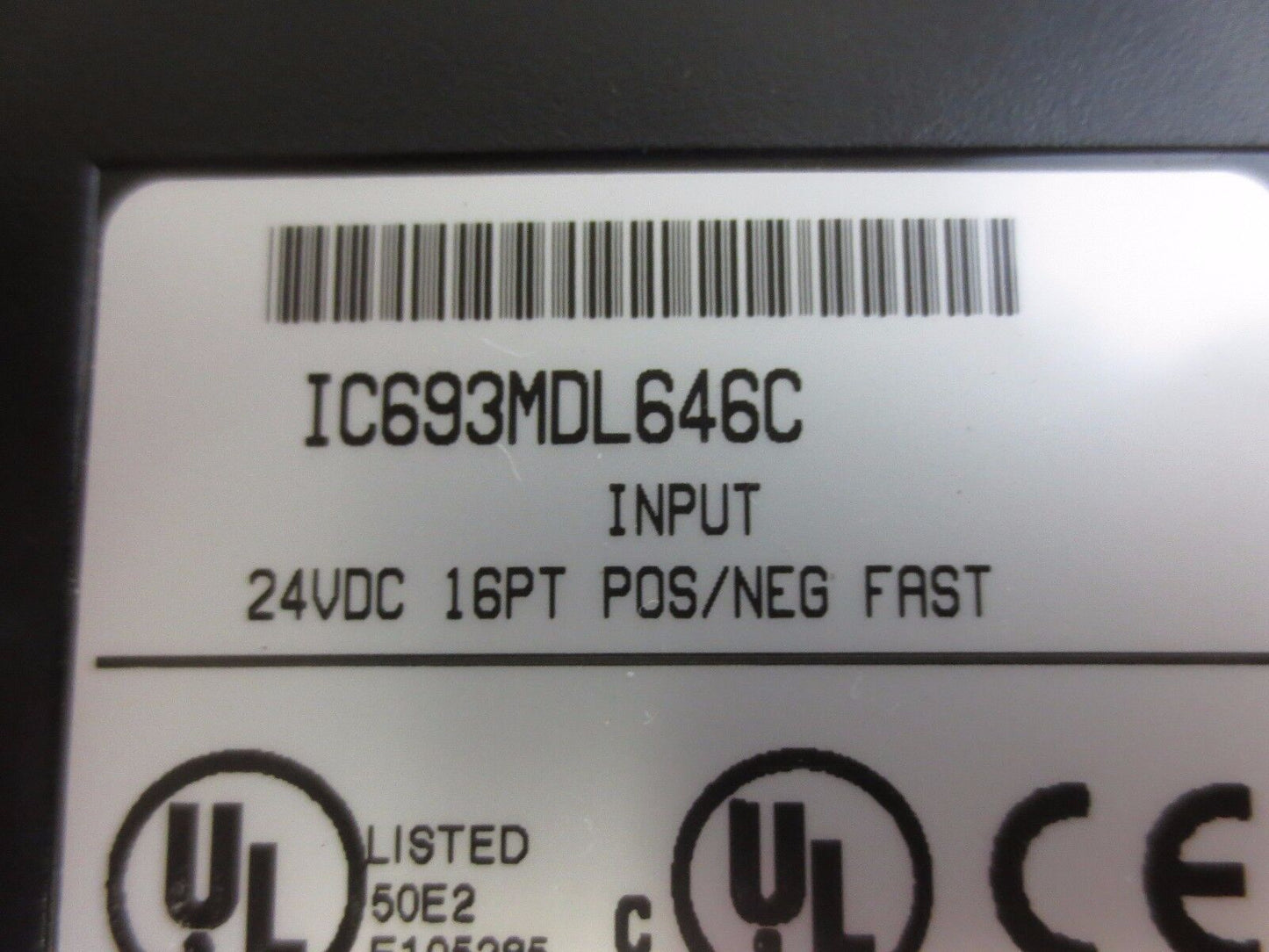 GE FANUC IC693MDL646C INPUT MODULE - 24VDC, 16PT, POS/NEG, FAST
