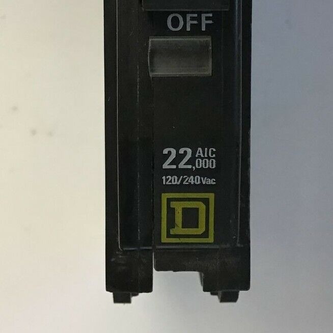 SQUARE D QOB115 22KA CIRCUIT BREAKER 15A 120/240VAC 1POLE****LOTOF5****