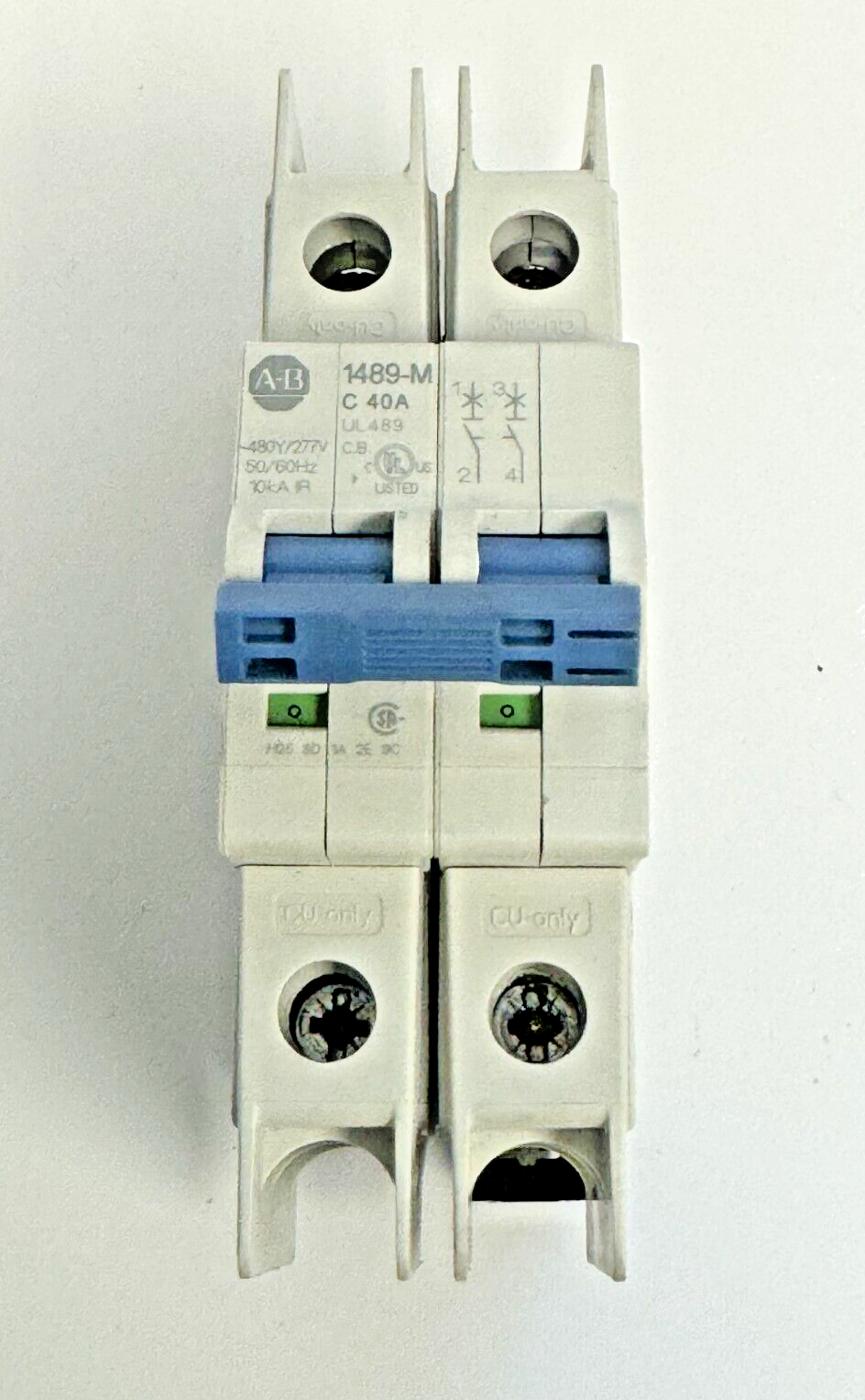 ALLEN-BRADLEY - 1489-M2C400 SER. D - MINIATURE CIRCUIT BREAKER - 2 P, 40A, 277 V