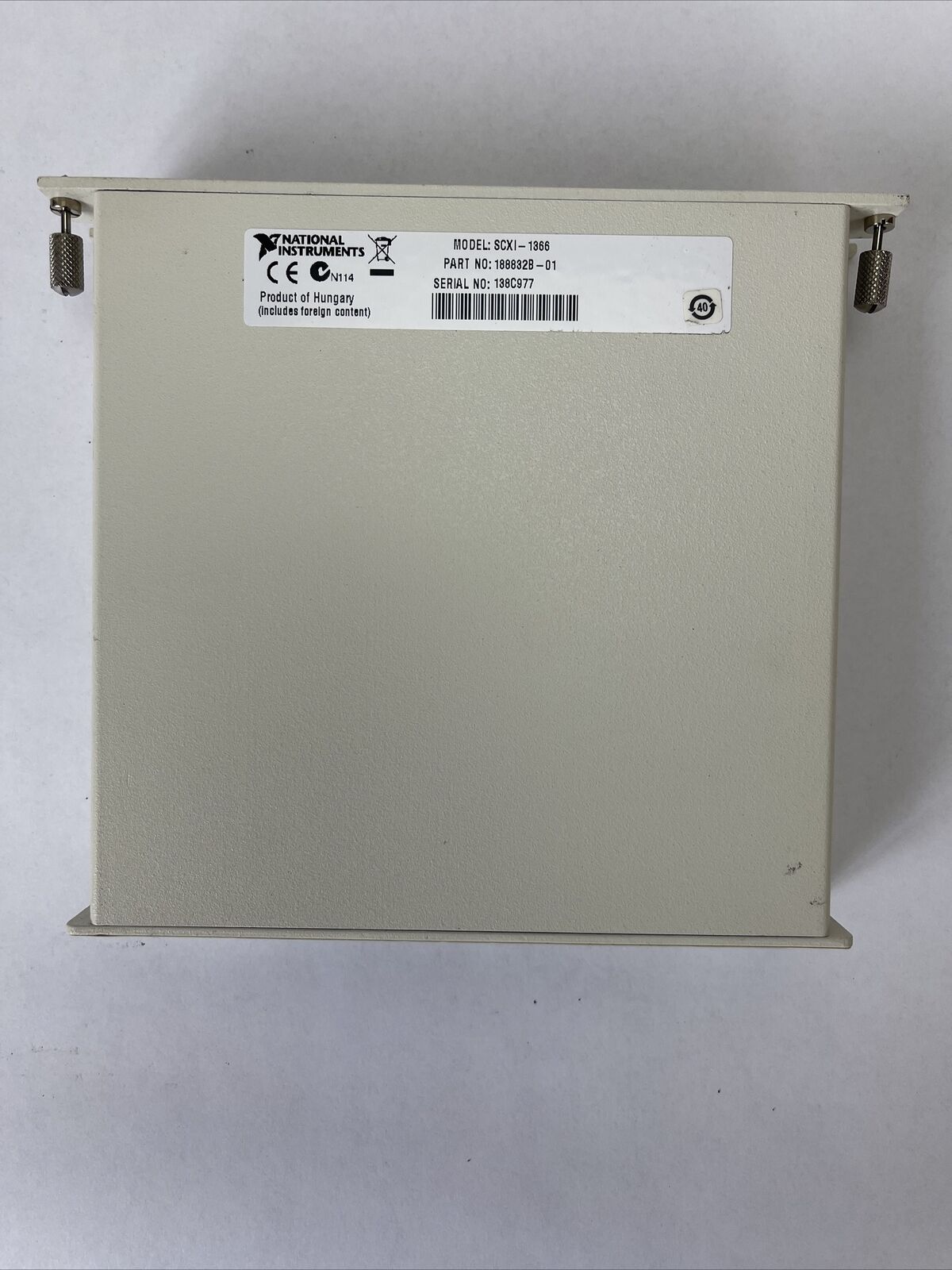 NATIONAL INSTRUMENTS SCXI-1366 TERMINAL BLOCK 150V
