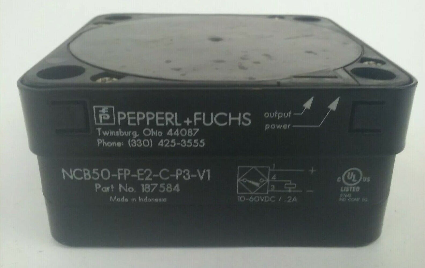 PEPPERL-FUCHS NCB50-FP-E2-C-P3-V1 INDUCTIVE PROXIMITY SWITCH 10-60VDC/.2A