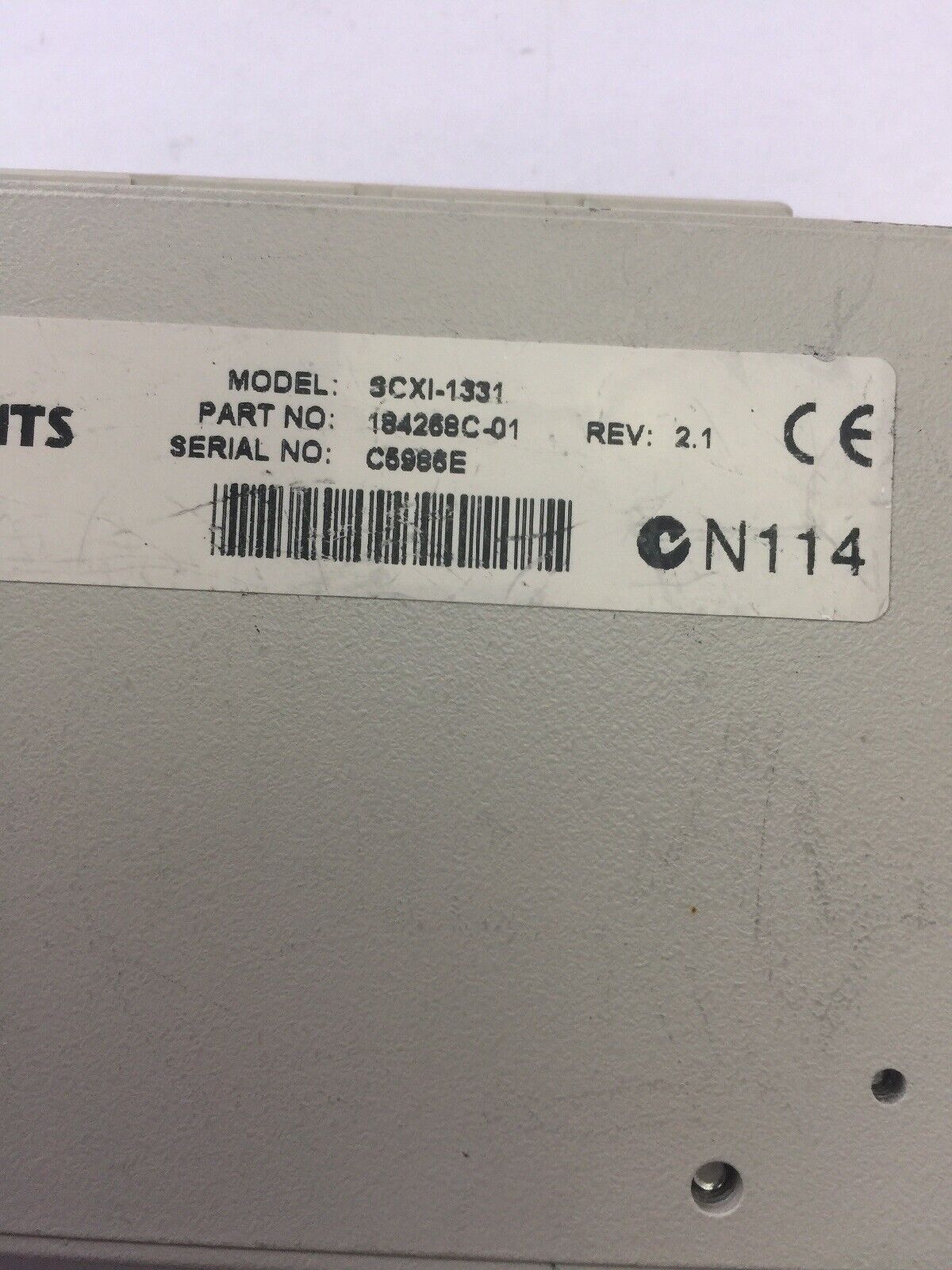 NATIONAL INSTRUMENTS SCXI-1331 250V REV 2.1