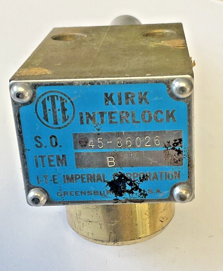 ITE KIRK INTERLOCK 45-36026 ITEM B W/O KEY