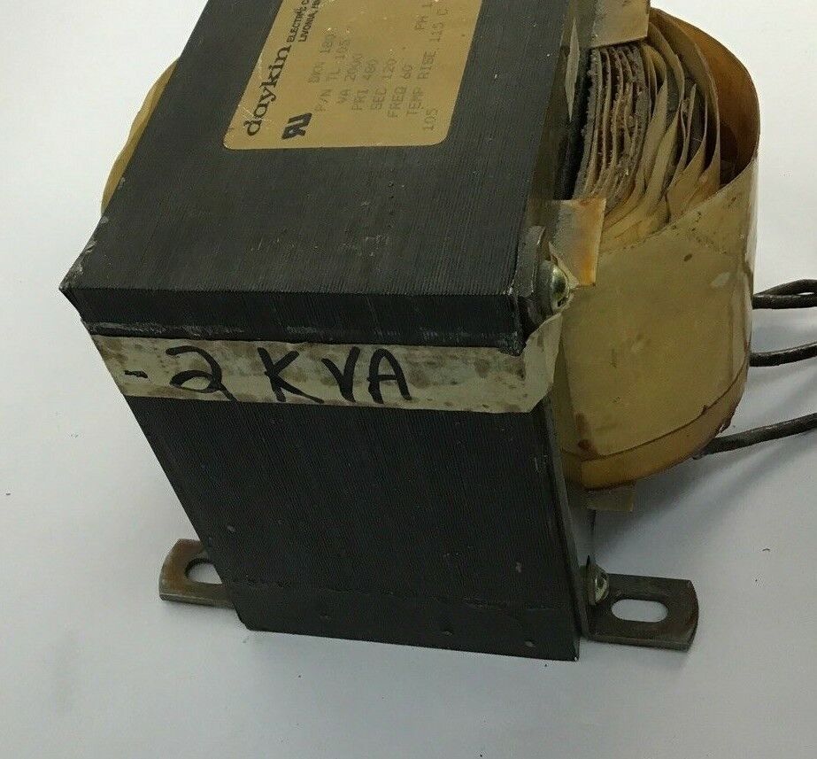 DAYKIN TL 105 TRANSFORMER DKN 180 480V PH1 60HZ 2000VA