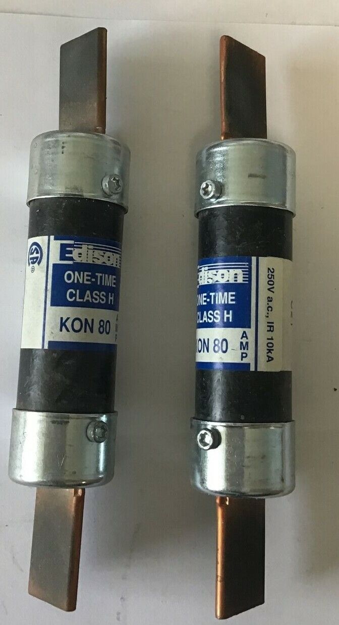 EDISON KON 80 FUSE CLASS H 80AMP 250V ONE TIME ****LOTOF2****