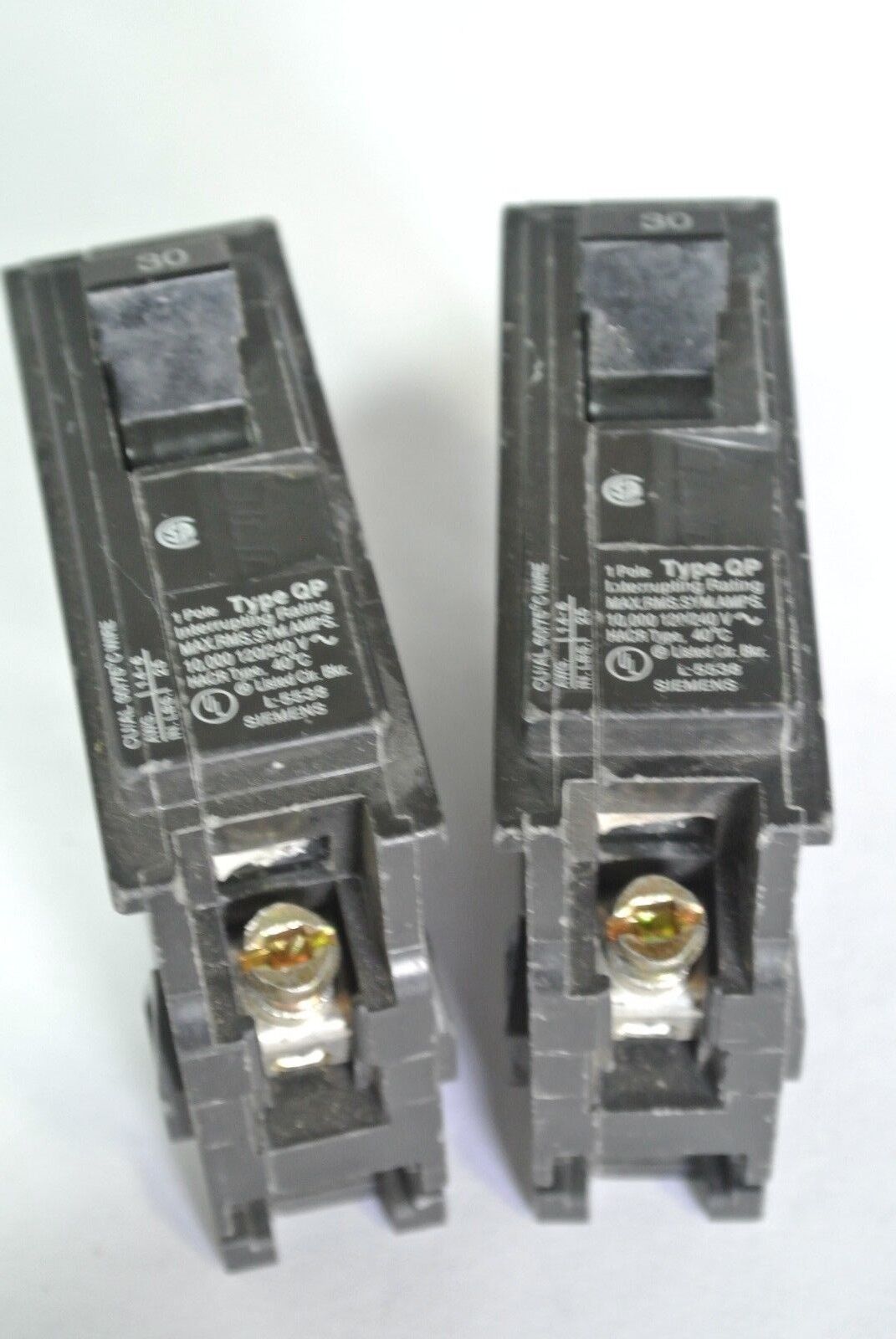 SIEMENS Q130 CIRCUIT BREAKER 30A, SINGLE-POLE ****LOT of 2****