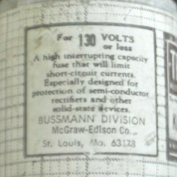 LOT of 3 / BUSSMANN / TRON KAA300 RECTIFIER FUSE / 300A / 130V / NEW SURPLUS
