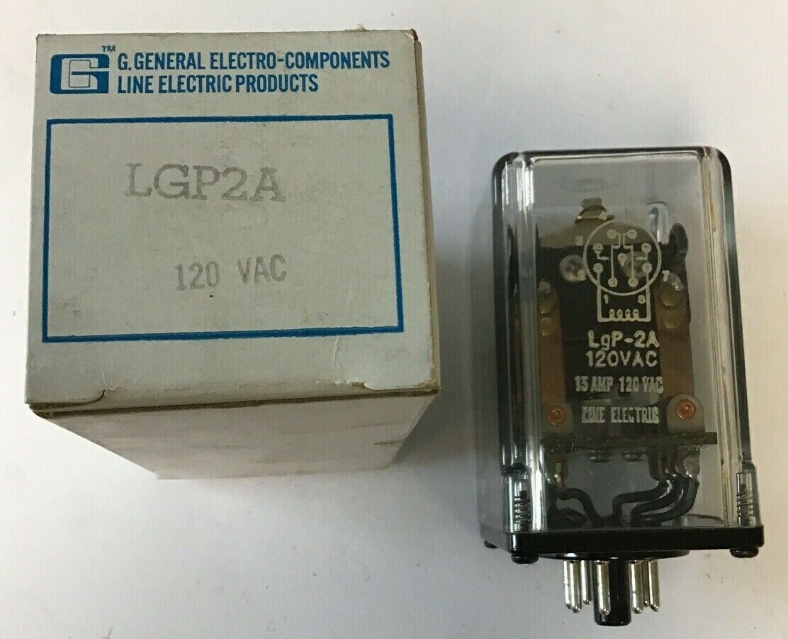 GENERAL ELECTRO-COMPONENTS LGP-2A RELAY 120VAC 15A