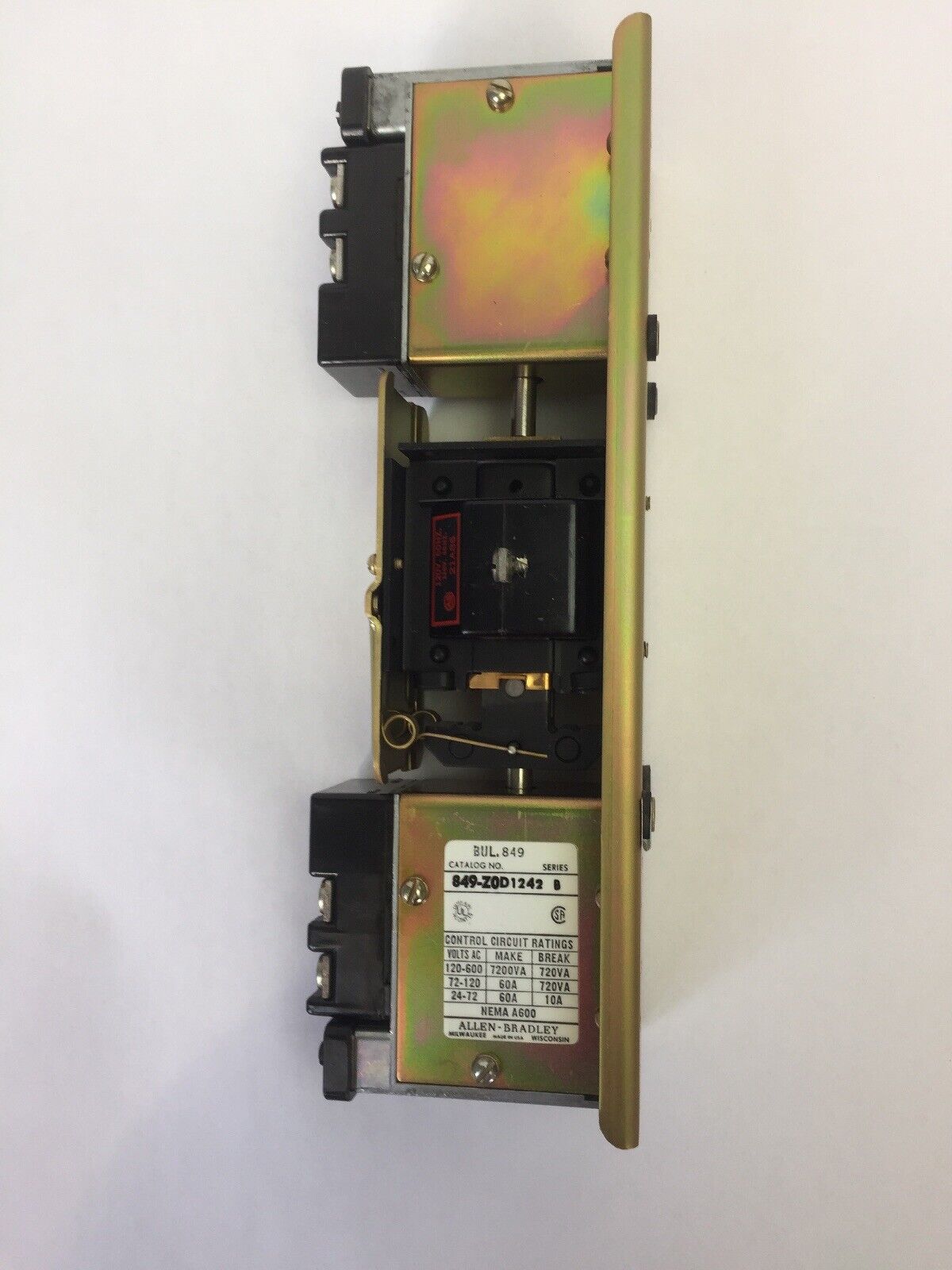ALLEN BRADLEY 849-Z0D1242 PNEUMATIC TIMING RELAY 600VAC 21A86 COIL 120V 60HZ