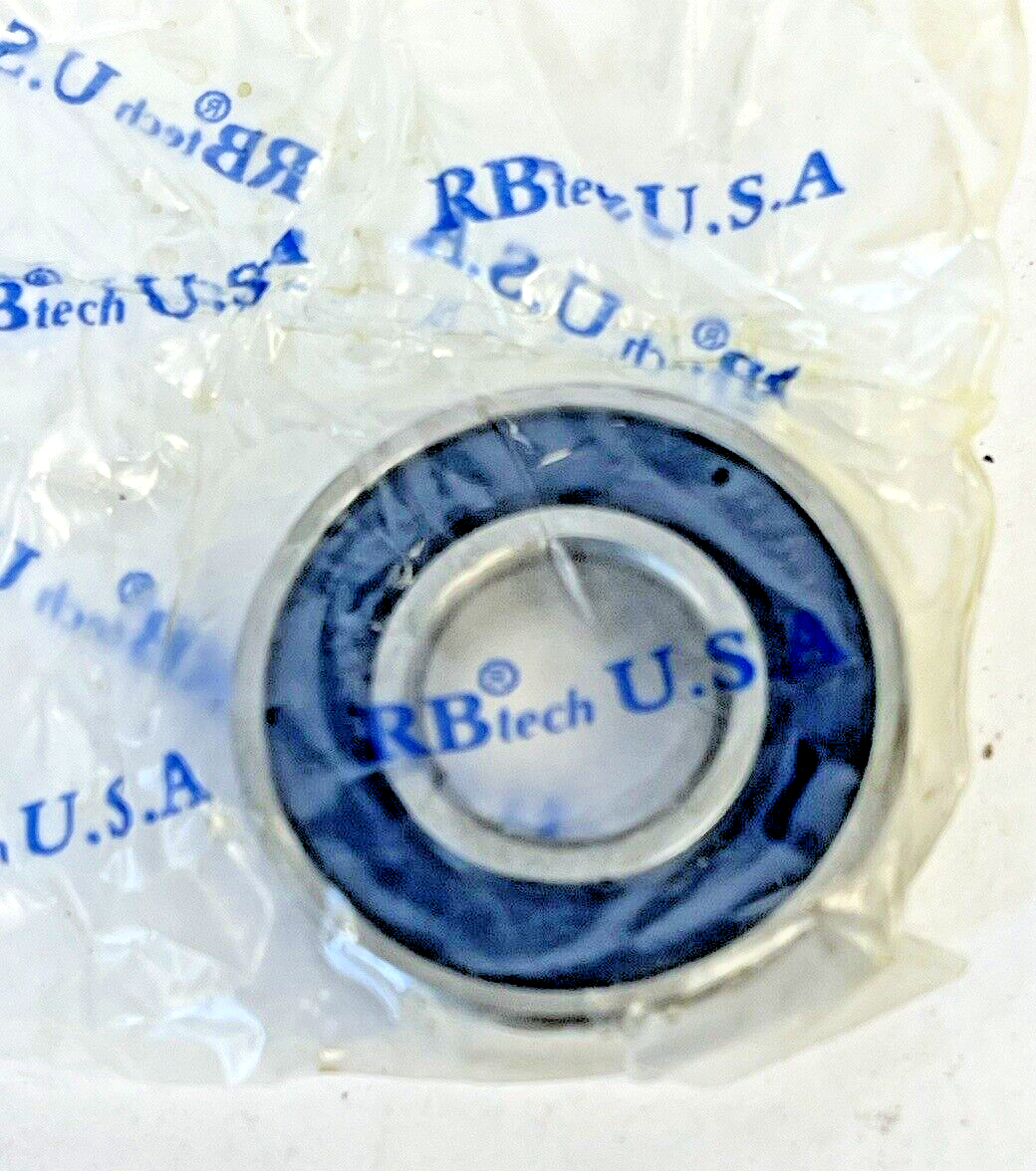 RB TECH *LOT OF 4* - 6001-2RS - RBI DOUBLE SEALED - BALL BEARING - 12X28X8 mm