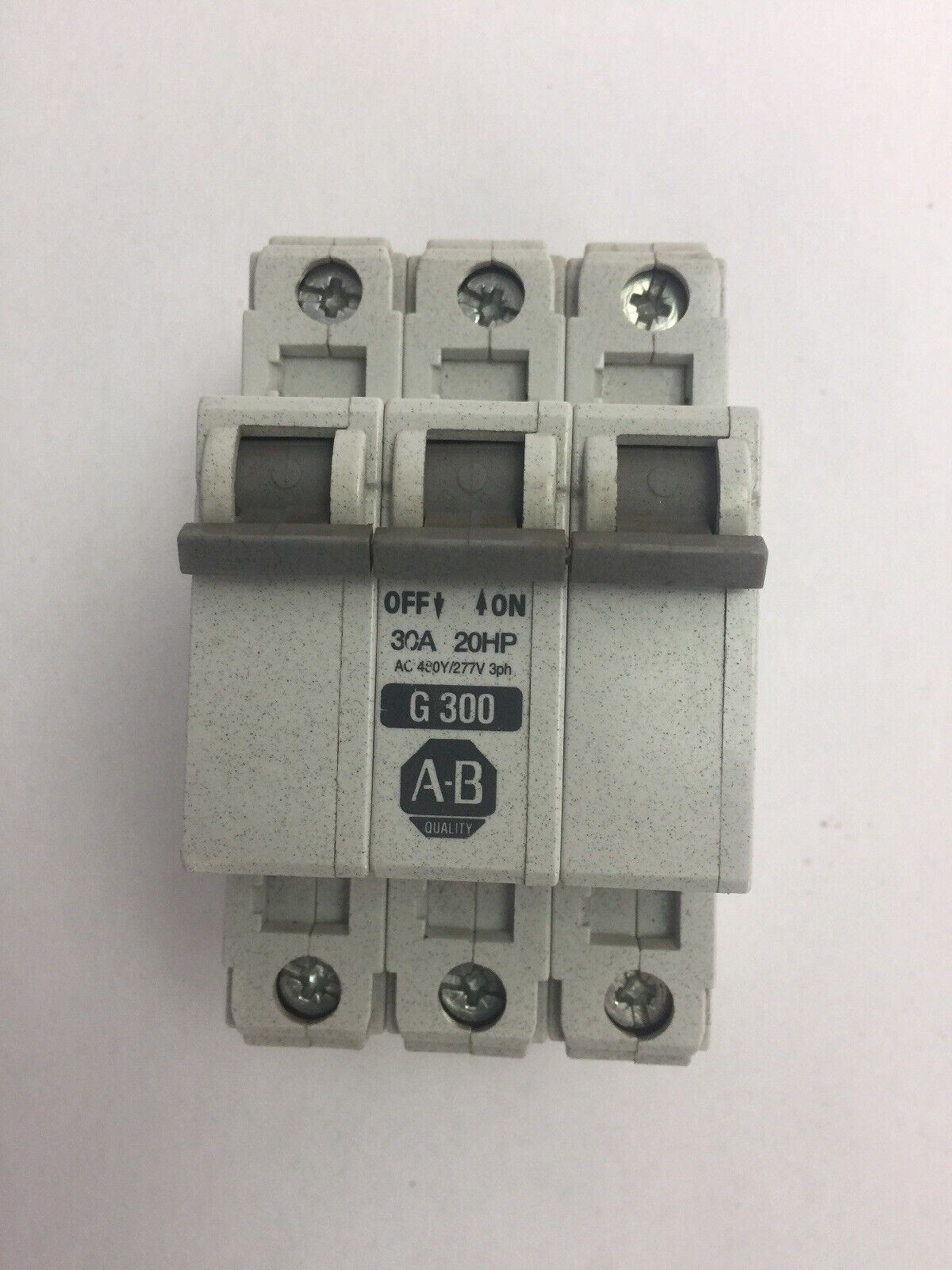 ALLEN BRADLEY 1492-CB3 MANUAL MOTOR CONTROLLER SER C 30A 20HP 480Y/277VAC 3PH