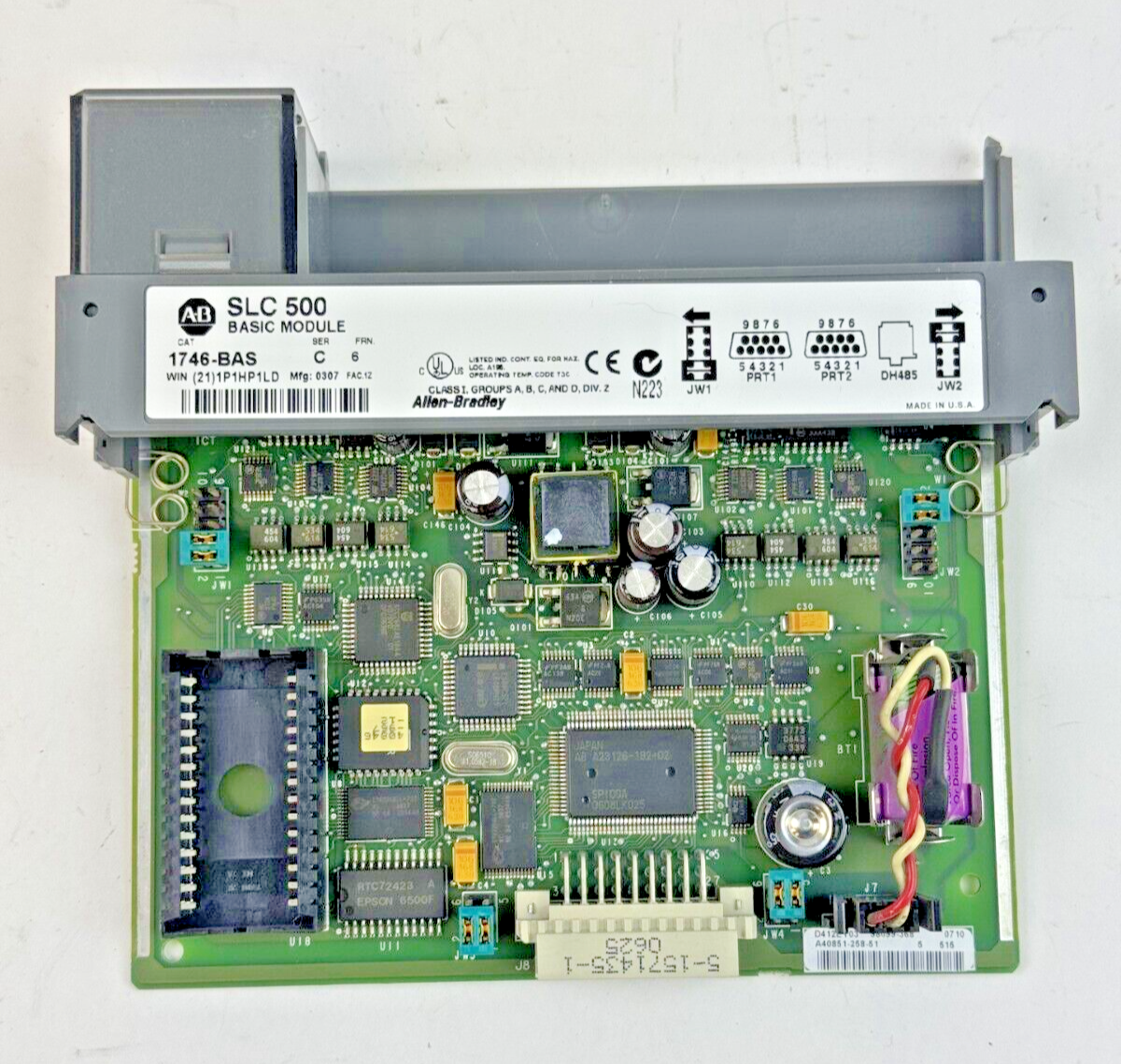 ALLEN-BRADLEY - 1746-BAS SER. C FRN: 6 - SLC 500 BASIC MODULE *NO DOOR*