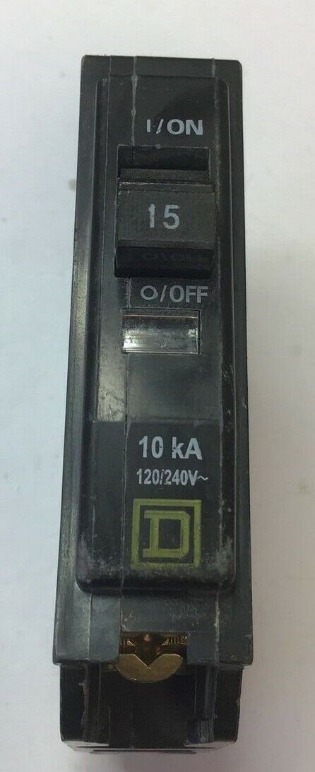 SQUARE D QOB115 CIRCUIT BREAKER 15A 120/240VAC 1POLE ****LOTOF5****