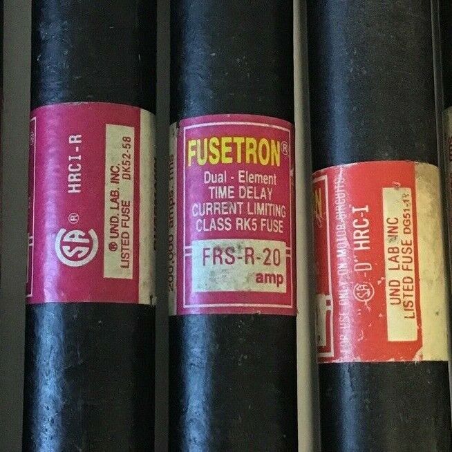 FUSETRON FRS-R-20 DUAL ELEMENT TIME DELAY CLASS RK5 600VAC 20A***LOTOF5***