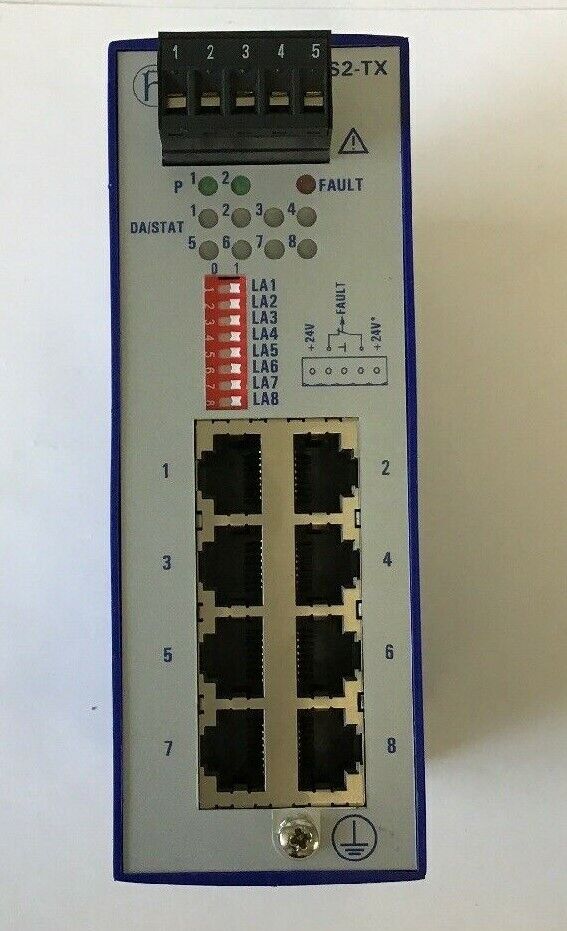 HIRSCHMANN RS2-TX RAIL SWITCH 24VDC 0,3A 8PORT