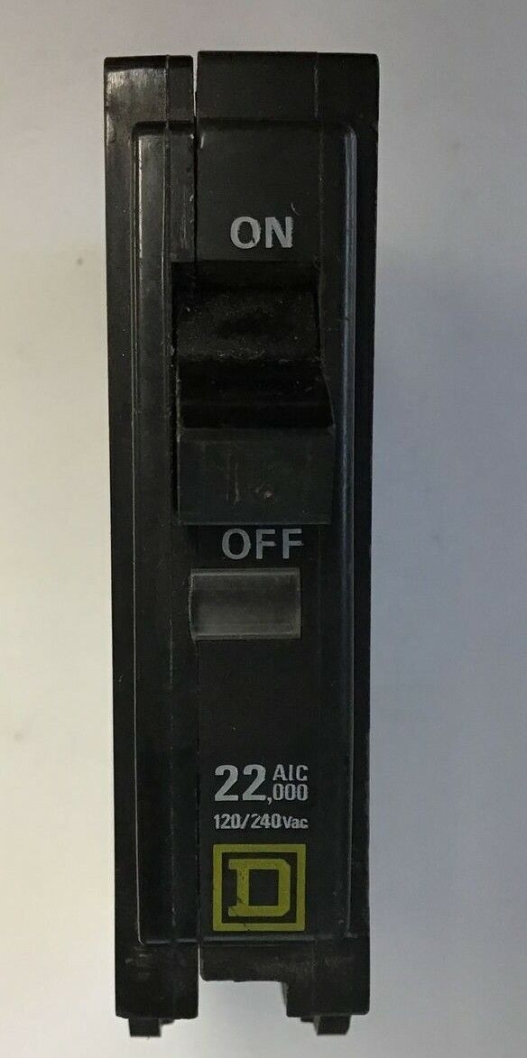 SQUARE D QOB115 22KA CIRCUIT BREAKER 15A 120/240VAC 1POLE****LOTOF5****