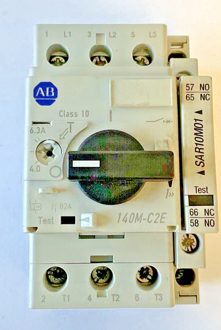 ALLEN BRADLEY 140M-C2E-B63 SER.C MOTOR PROTECTOR W/140-C-A AUX CONTACT SER.A