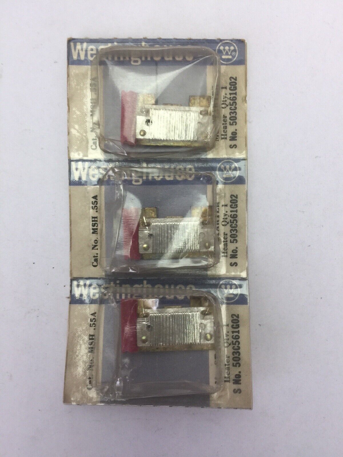 WESTINGHOUSE MSH.55A OVERLOAD HEATER ELEMENT (LOT OF 3)