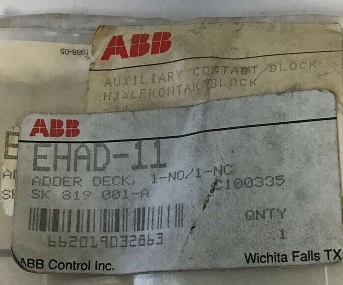 ABB EHAD-11 ADDER DECK 1NO-1NC SK 819 001-A