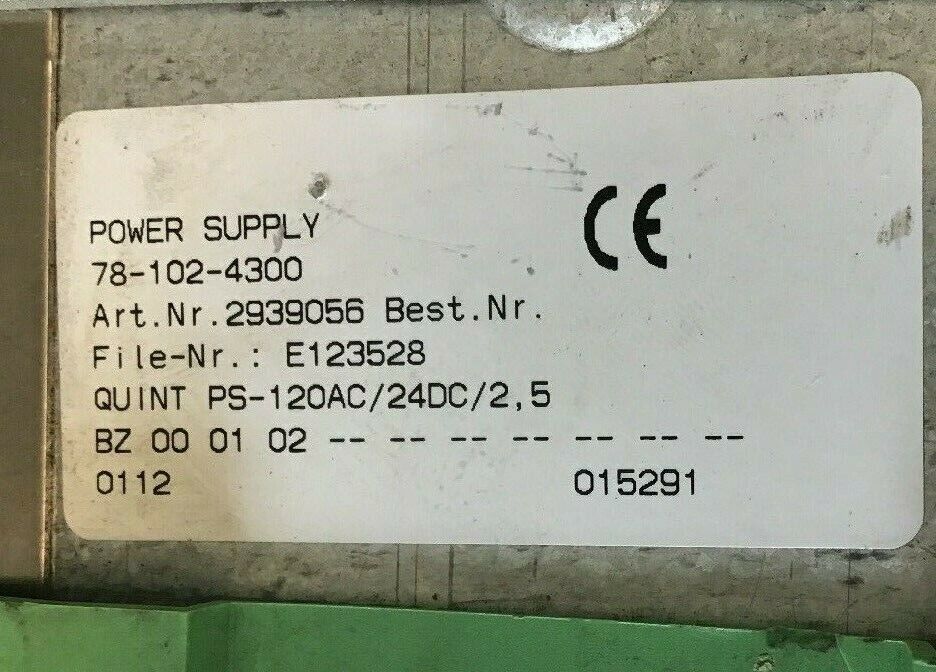 PHOENIX CONTACT 78-102-4300 QUINT PS-120AC/24DC/2,5 POWER SUPPLY