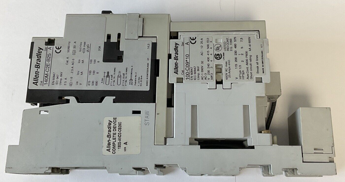 ALLEN BRADLEY 190S-AND2-CB25C COMBINATION STARTER SER.A