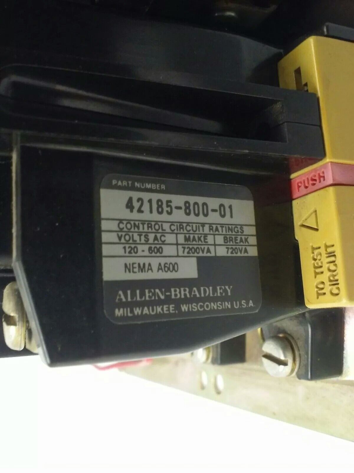 ALLEN BRADLEY, 520E-BOD , SER. C, STARTER, SIZE 1, 600V, 27A, 3PH, 120V COIL
