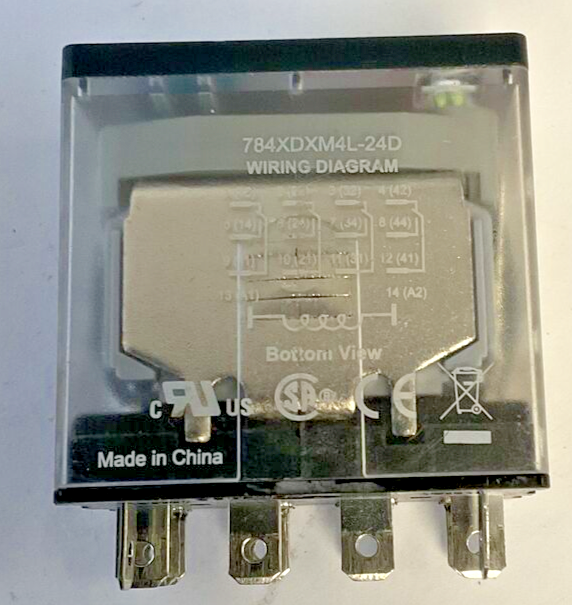 SCHNEIDER ELECTRIC 784XDXM4L-24D RELAY 28VDC 250VAC 3/4HP 15A ***LOTOF3***