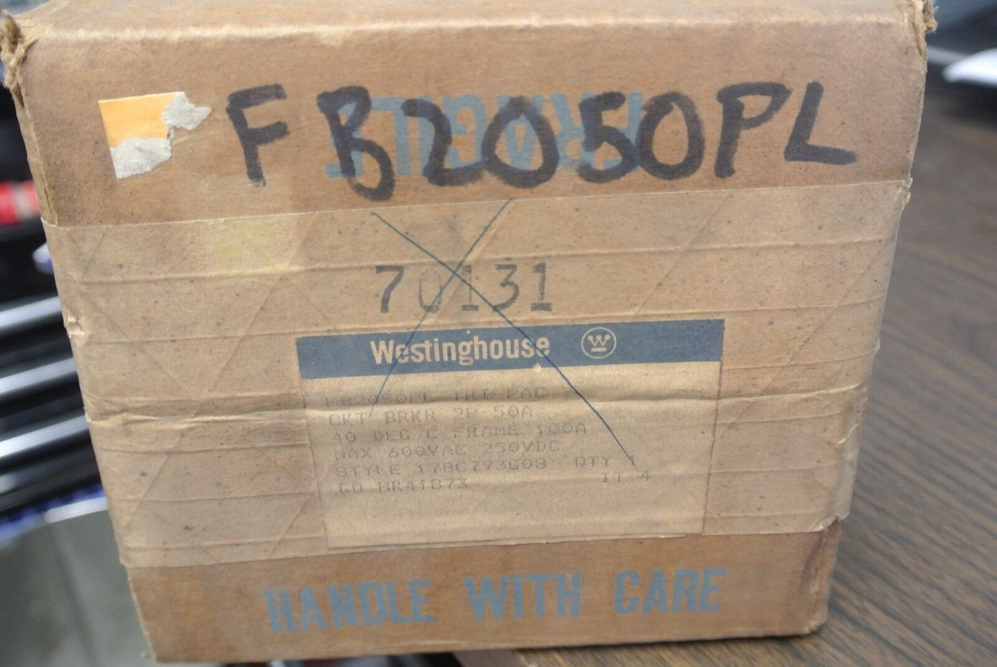 WESTINGHOUSE FB2050PL TRI-PAC DE-ION CIRCUIT BREAKER / 50A / NEW SURPLUS