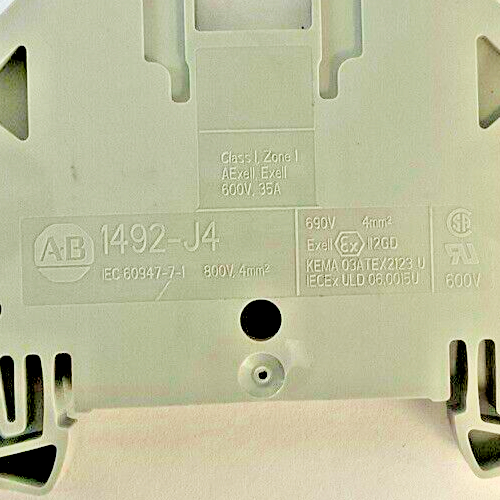 ALLEN BRADLEY 1492-J4 TERMINAL BLOCK 600V 35A ***LOTF52***
