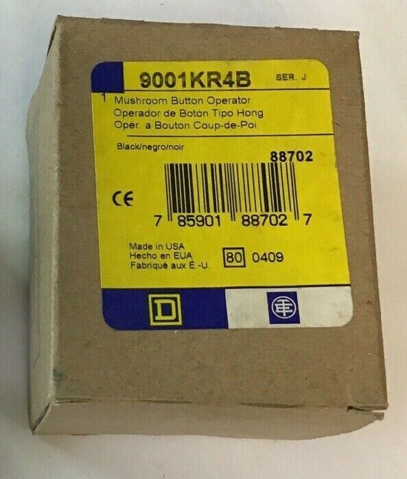 SQUARE D 9001KR4B MUSHROOM PUSHBUTTON OPERATOR SER.J