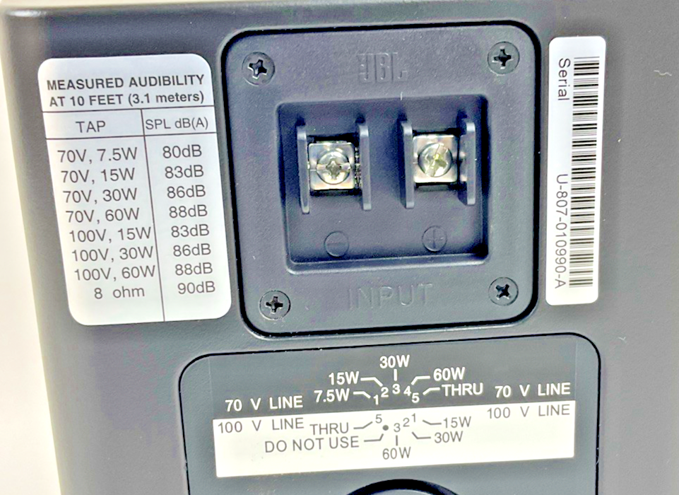 JBL 25AV-LS INDOOR/OUTDOOR LOUD SPEAKER 60W