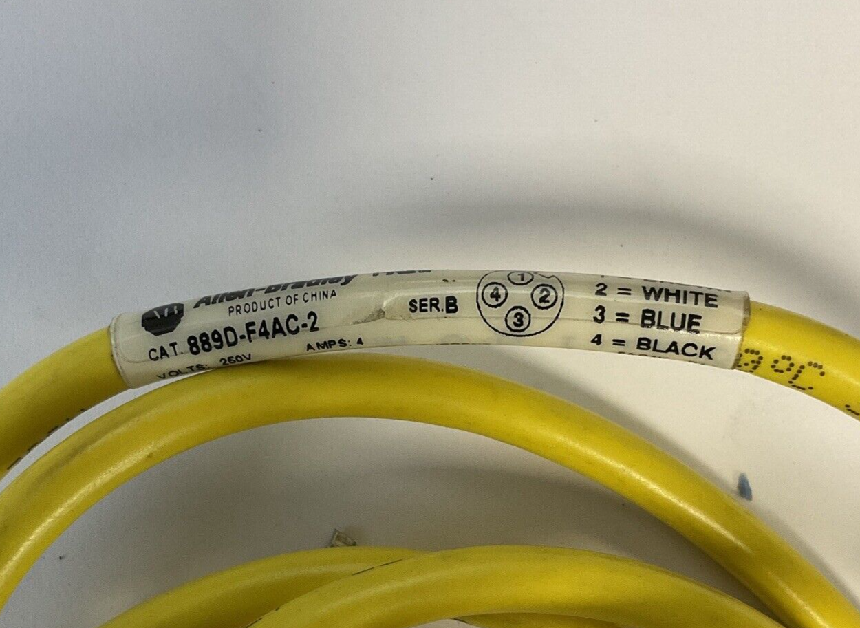 ALLEN BRADLEY 889D-F4AC-2 CORDSET 4PIN SER.B 4A 250V ***LOTOF2***