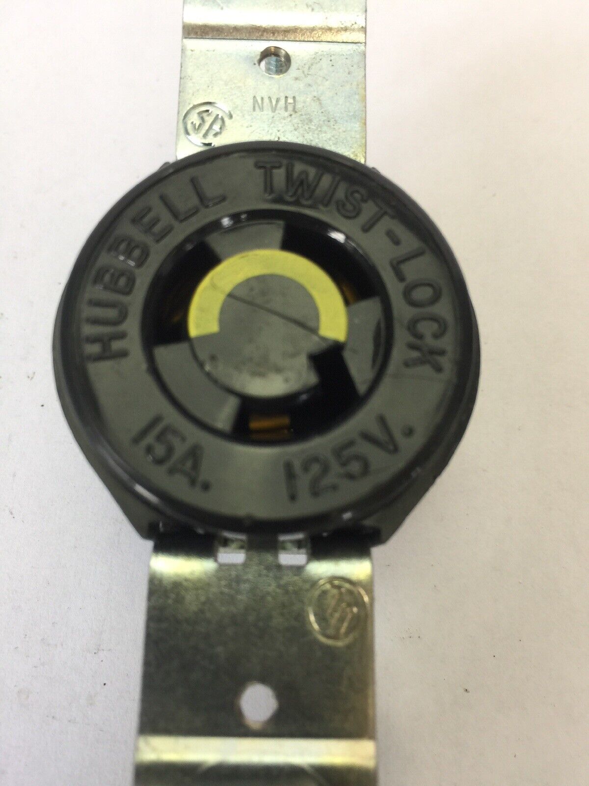 HUBBELL HBL4710 TWIST-LOCK SINGLE RECEPTACLE 15A 125V 2 POLE