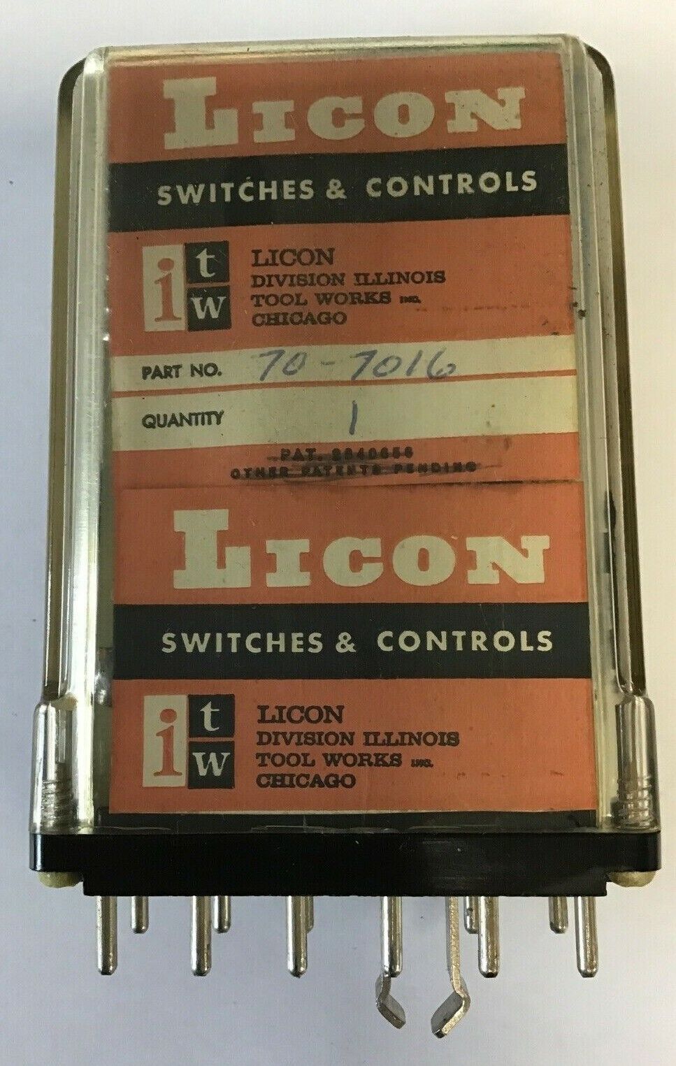 LICON SWITCH COMPONENTS 70-7016 W/ RELAYS 27390