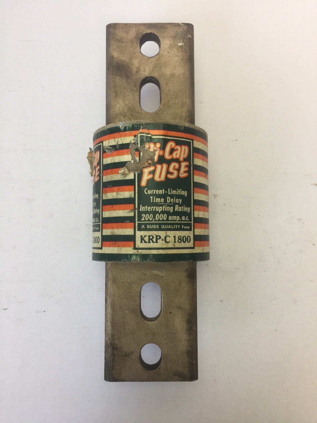 BUSS KRP-C 1800 HI-CAP FUSE CURRENT-LIMITING TIME DELAY 1800AMP 600VAC CLASS L