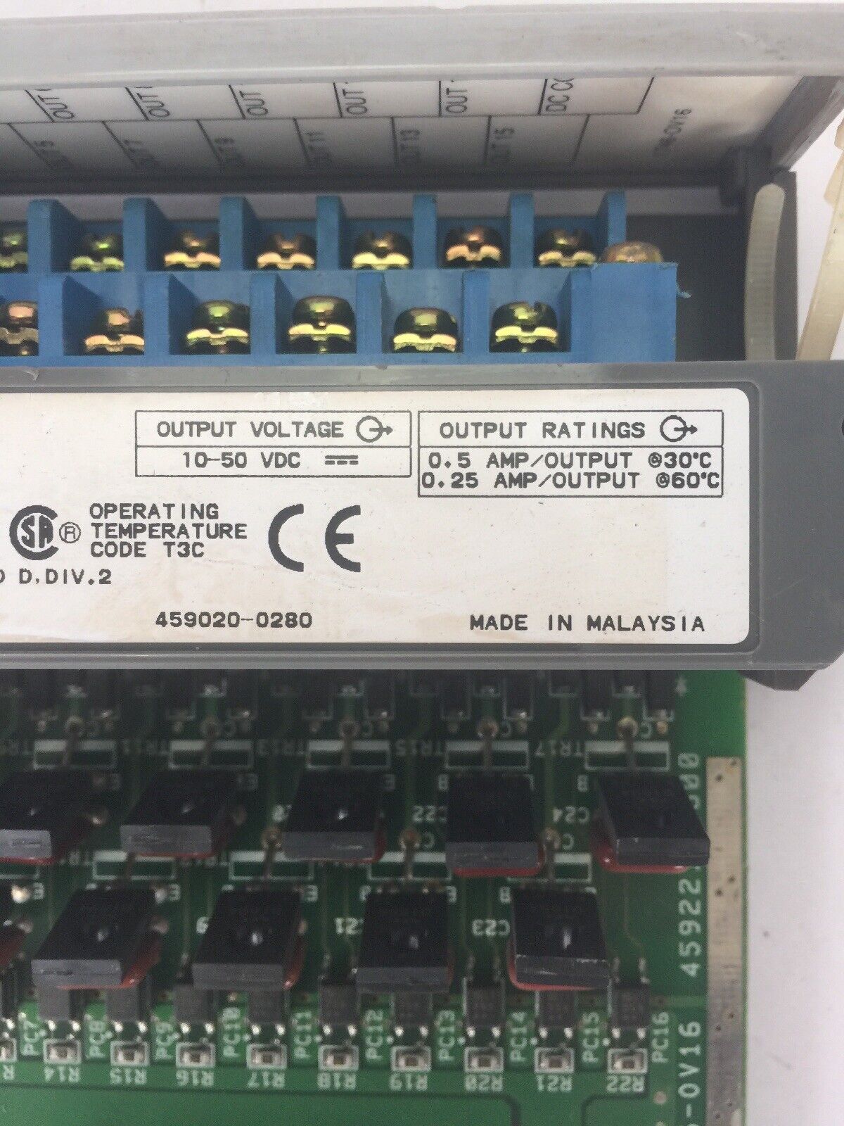 ALLEN BRADLEY 1746-OV16 INPUT MODULE SER C 10-50VDC