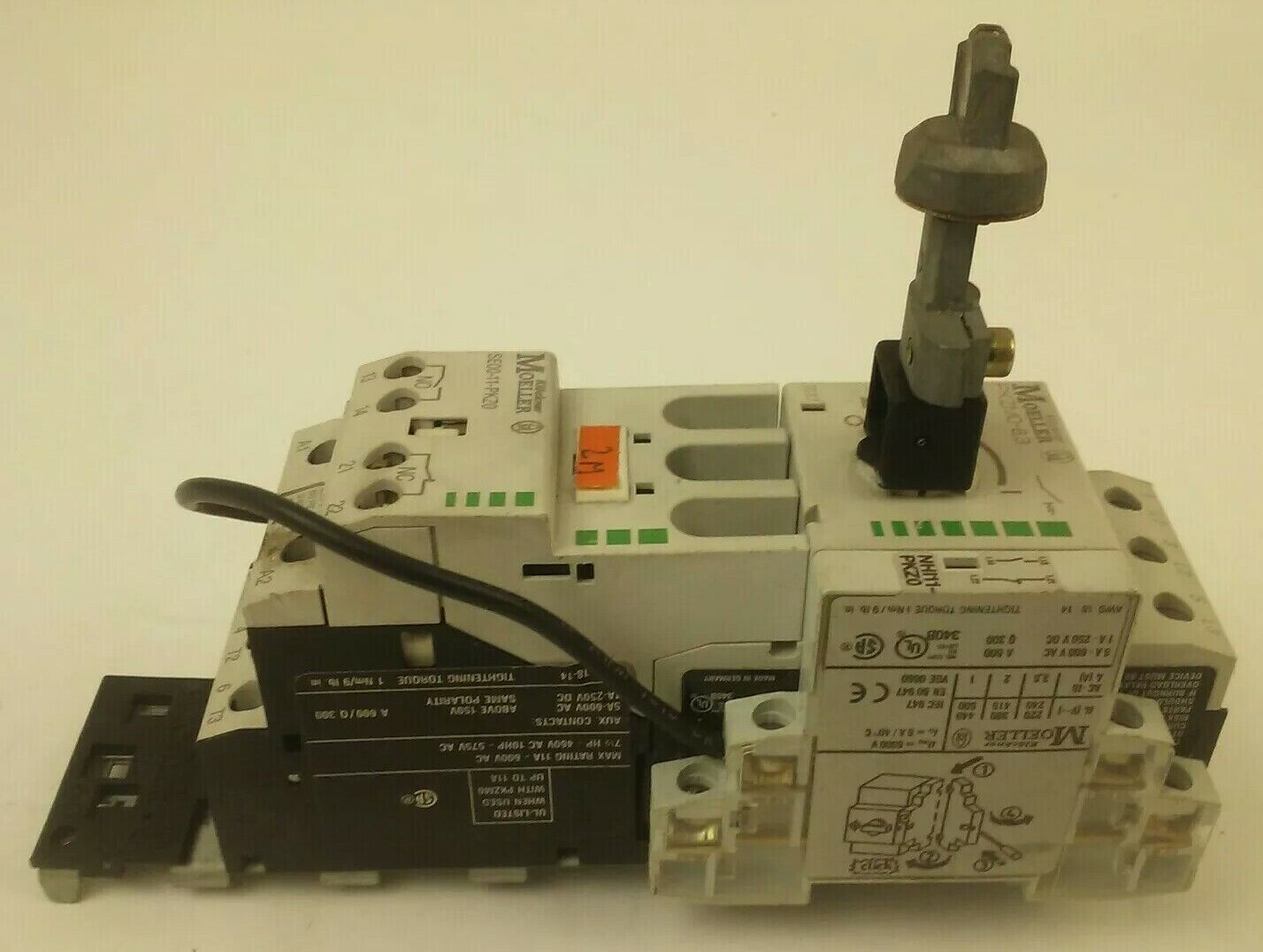 KLOCKNER MOELLER PKZM0-6,3 MOTOR STARTER W/ SE00-11-PKZ0, NHI11-PKZ0, 240V COIL
