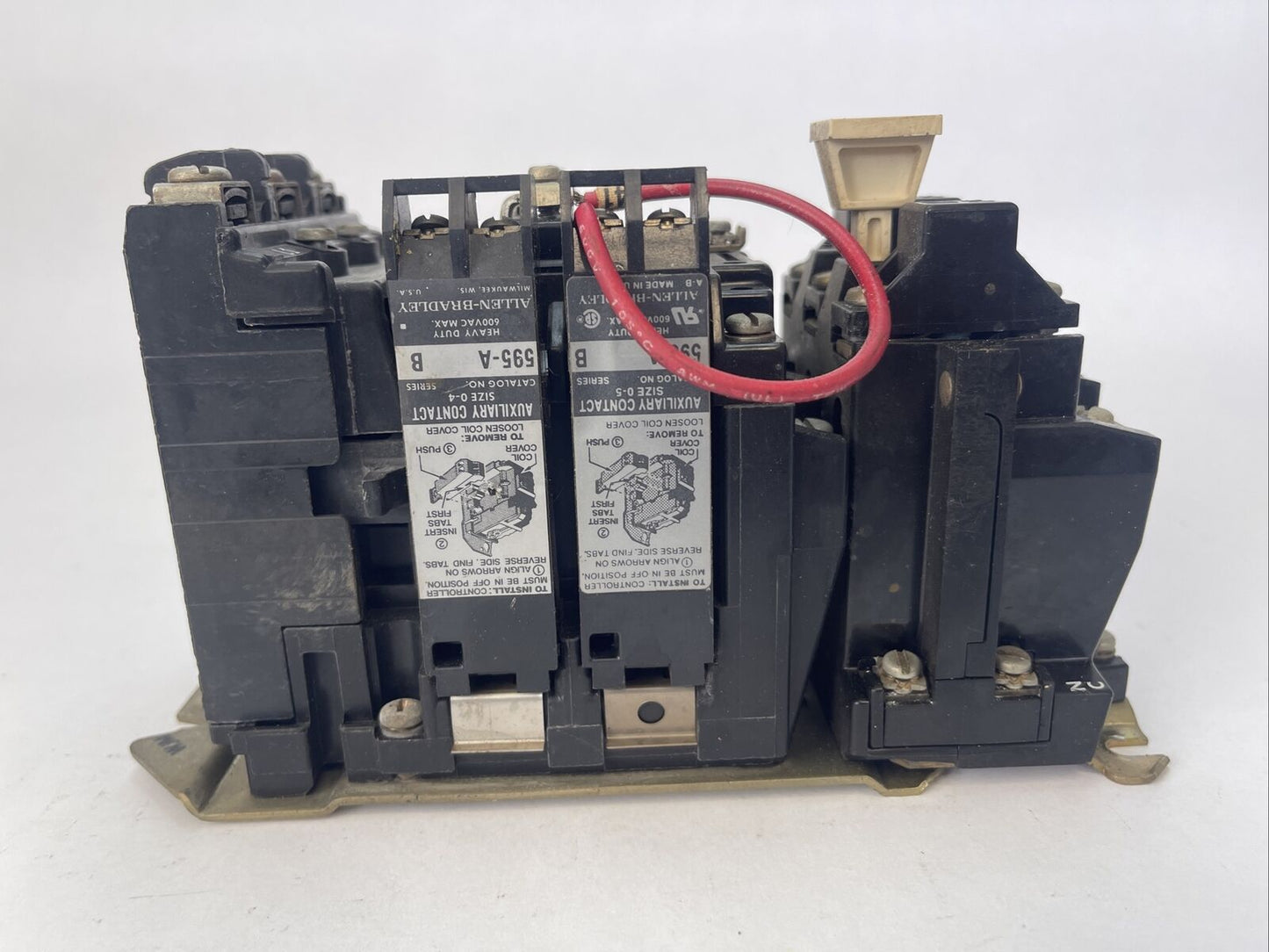 ALLEN BRADLEY 509-BOD SER B STARTER 600VAC 27AMP 10HP COIL 115-120V W24 HEATERS