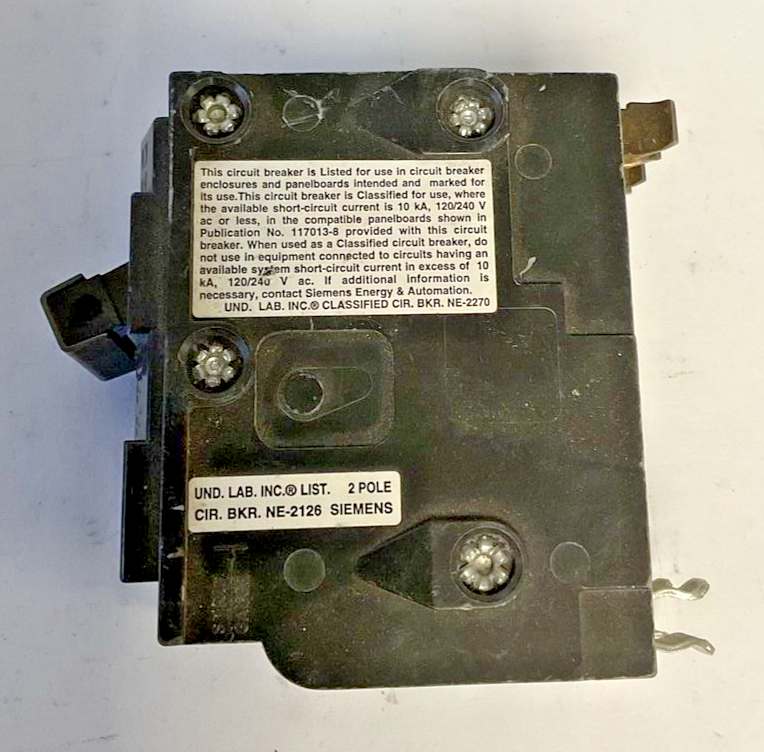 SIEMENS QD250 CIRCUIT BREAKER 120/240VAC 50A 2POLE HACR TYPE***LOTOF3***