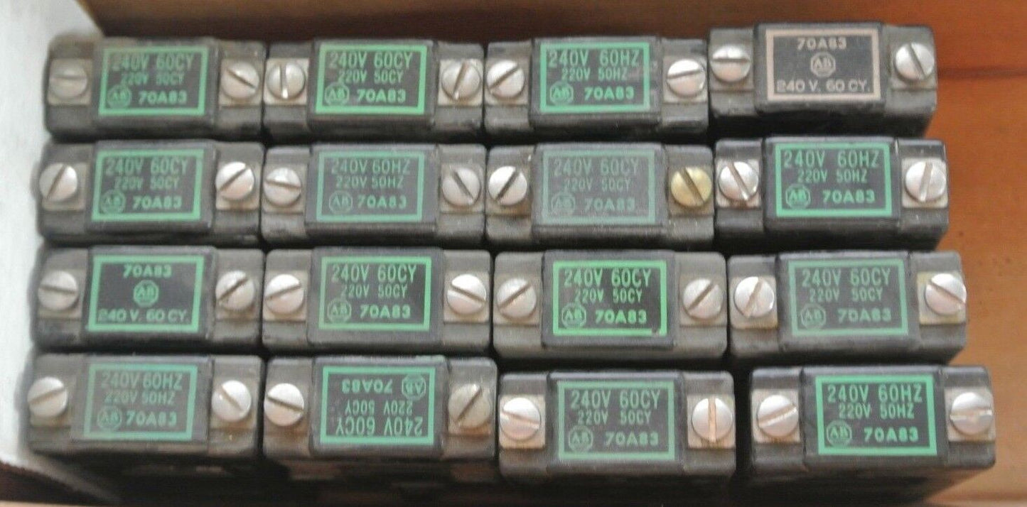 ALLEN-BRADLEY 70A83 COIL SIZE 0 - 220V/50Hz, 240V/60Hz - NEW SURPLUS - EACH