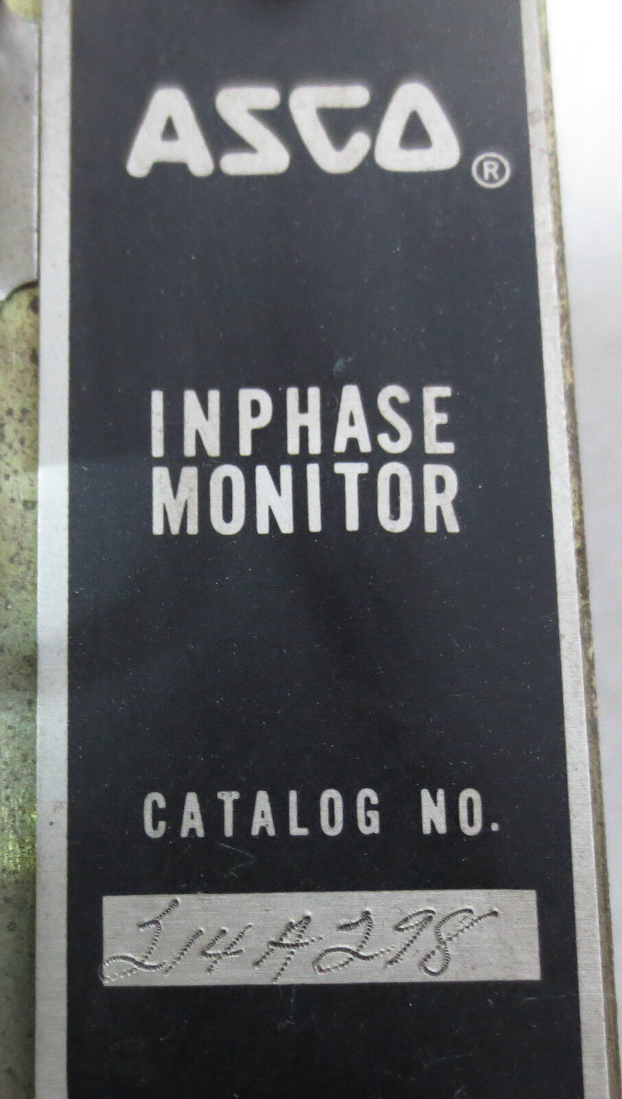 ASCO 214A298 INPHASE MONITOR 480V 60Hz - w/ 115277 RELAY, 24VDC COIL