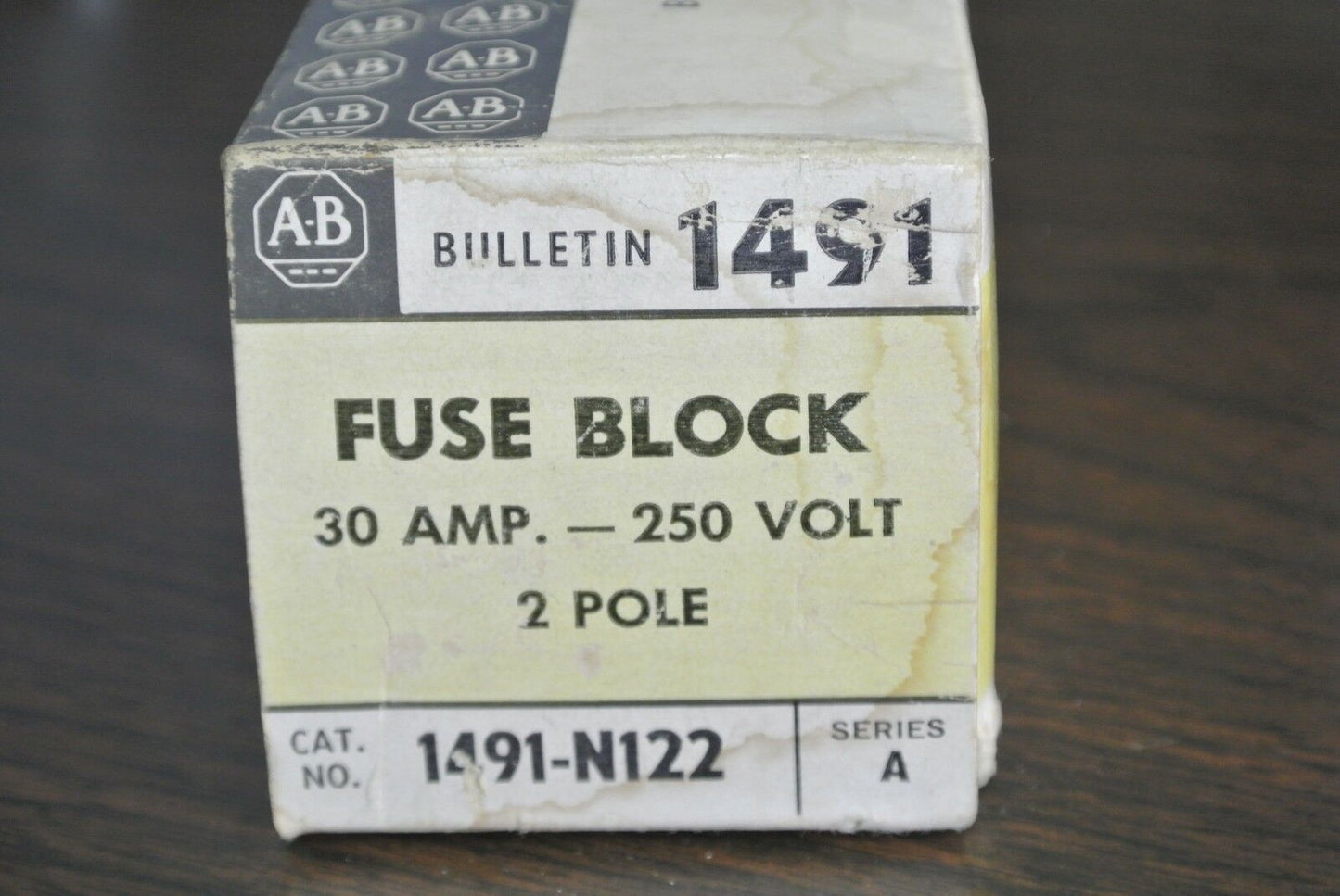 LOT of 5 / ALLEN-BRADLEY 1491-N122 FUSE BLOCK 30A, 250V, 2-POLE - NEW SURPLUS