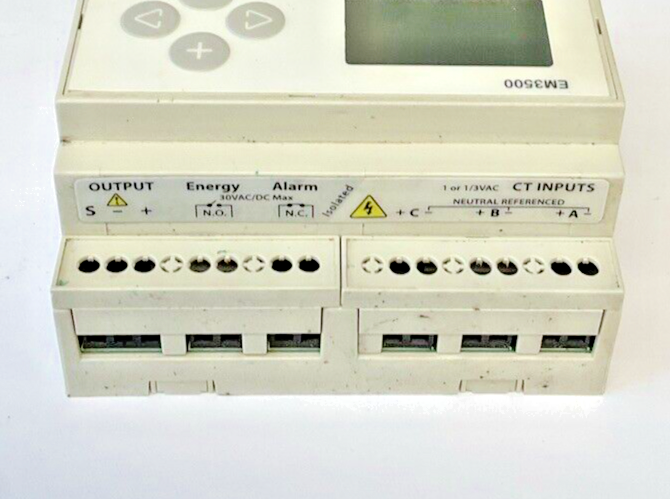SCHNEIDER ELECTRIC EM3550 COMPACT ENERGY METER HW REV: 01B 0.1A 50/60HZ