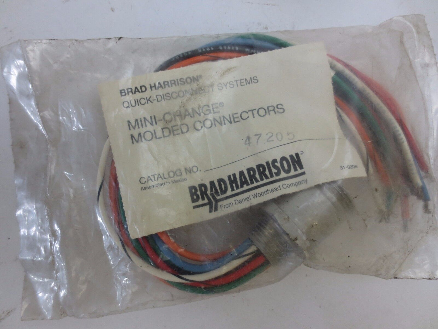 BRAD HARRISON 47205 MINI-CHANGE MOLDED CONNECTOR - 600V, 7A FACTORY-SEALED BAG