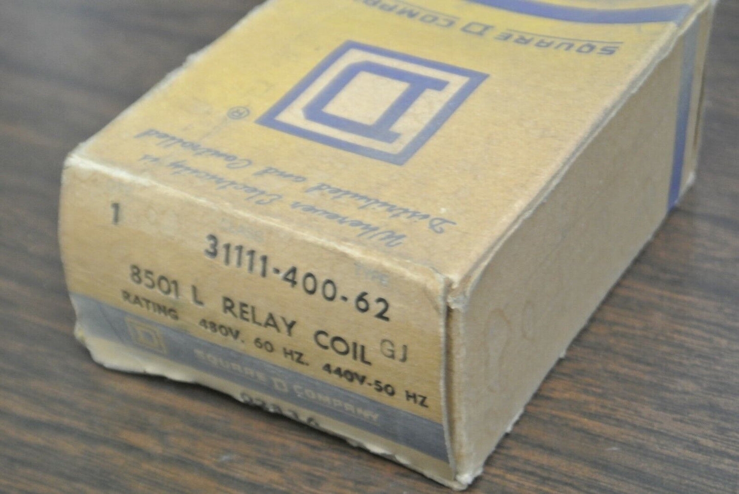 SQUARE D / 31111-400-62 RELAY COIL, 8501 L / 440V, 50Hz / 480V, 60 / NEW SURPLUS