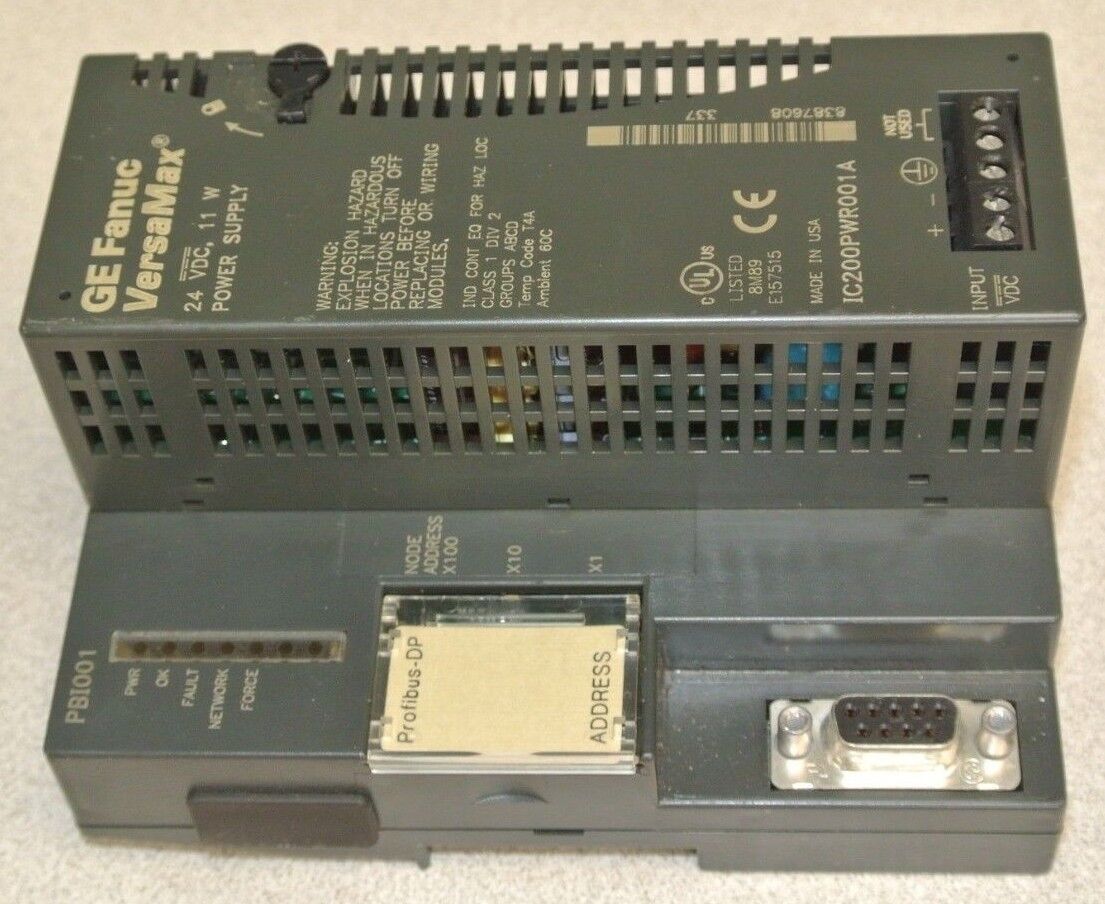 GE / FANUC VersaMax IC200PWR001A POWER SUPPLY / 24VDC / 11W