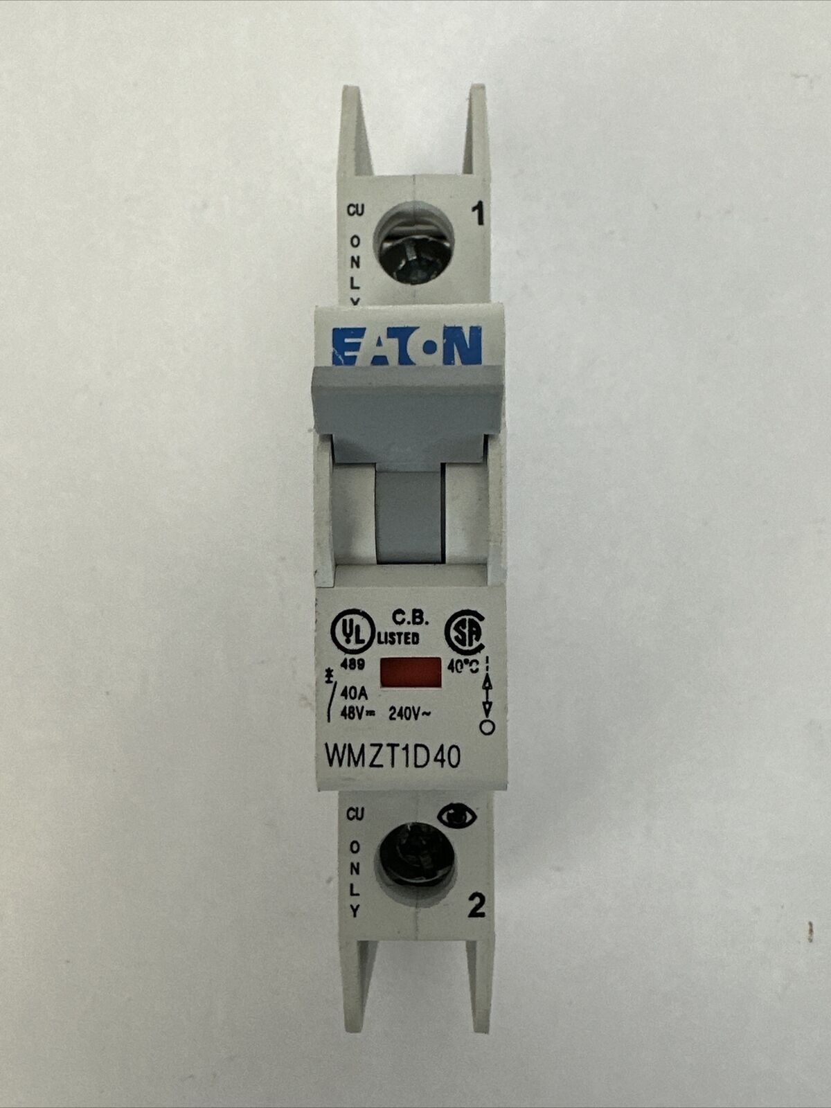 EATON WMZT1D40 CIRCUIT BREAKER 40A 48VDC 277VAC 1POLE