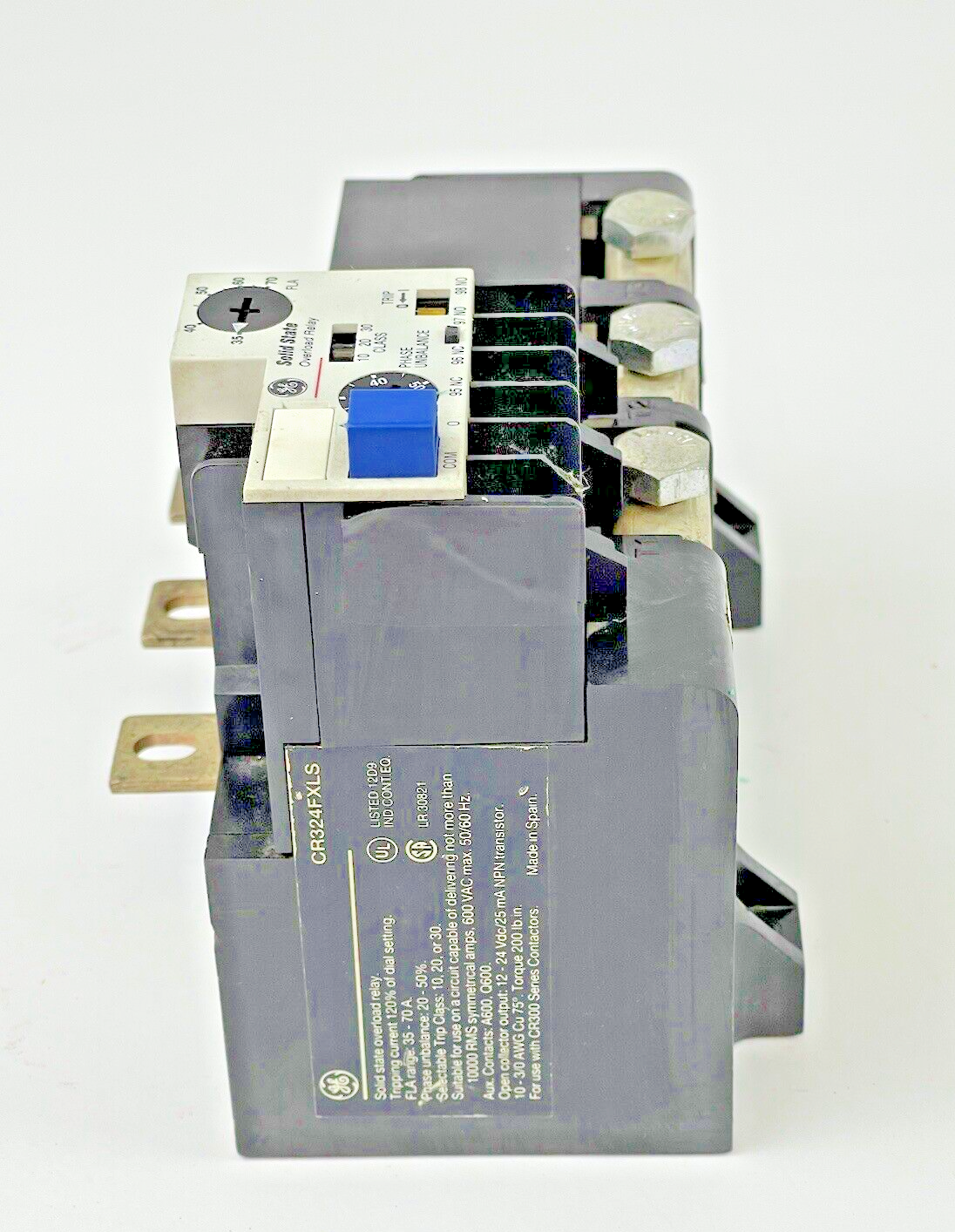 GE GENERAL ELECTRIC - CR324FXLS - OVERLOAD RELAY -600VAC, 35-70A, 3P, SELECT TRP