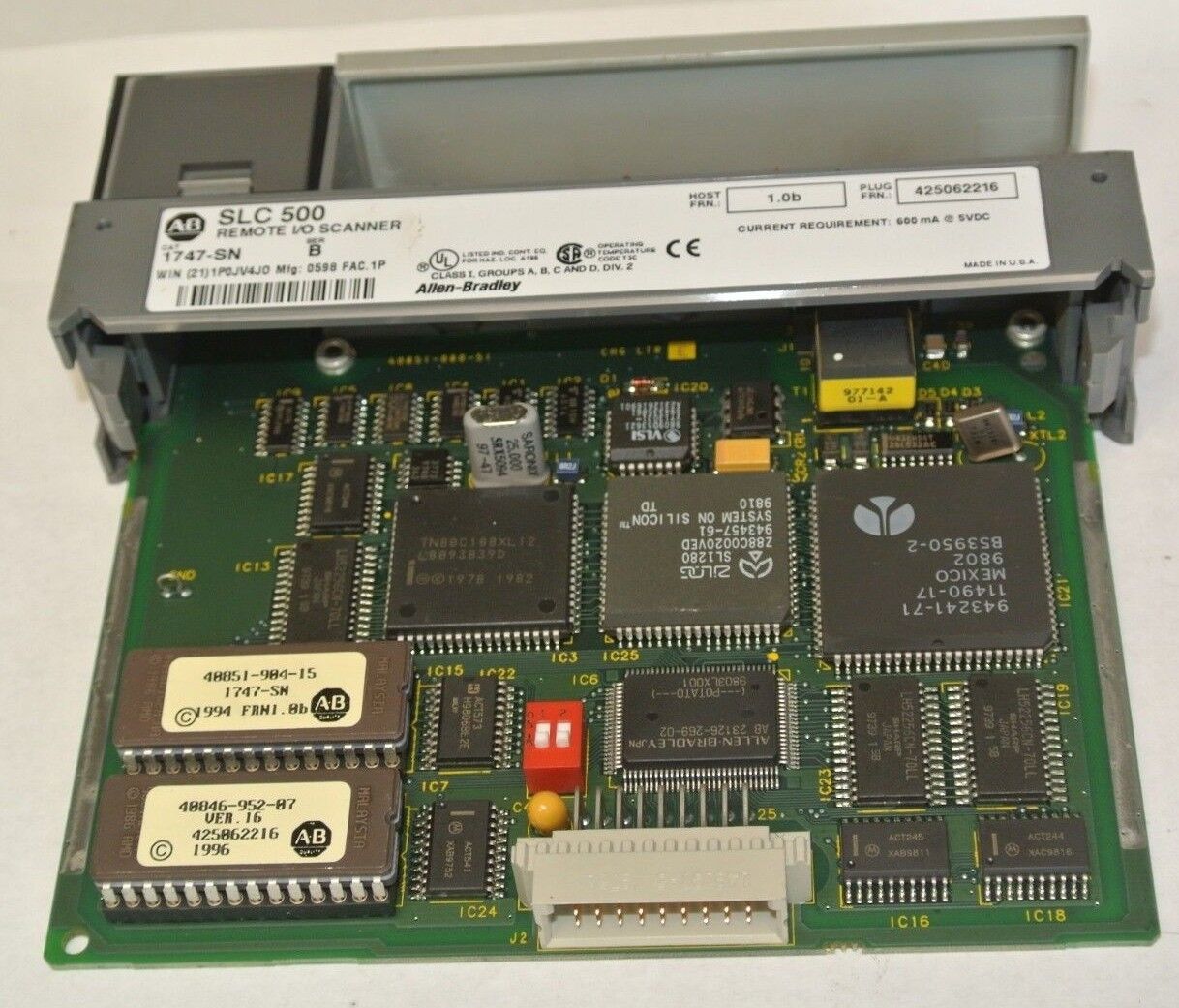 ALLEN-BRADLEY 1747-SN REMOTE I/O SCANNER MODULE - Ser. B - HOST FRN: 1.0b