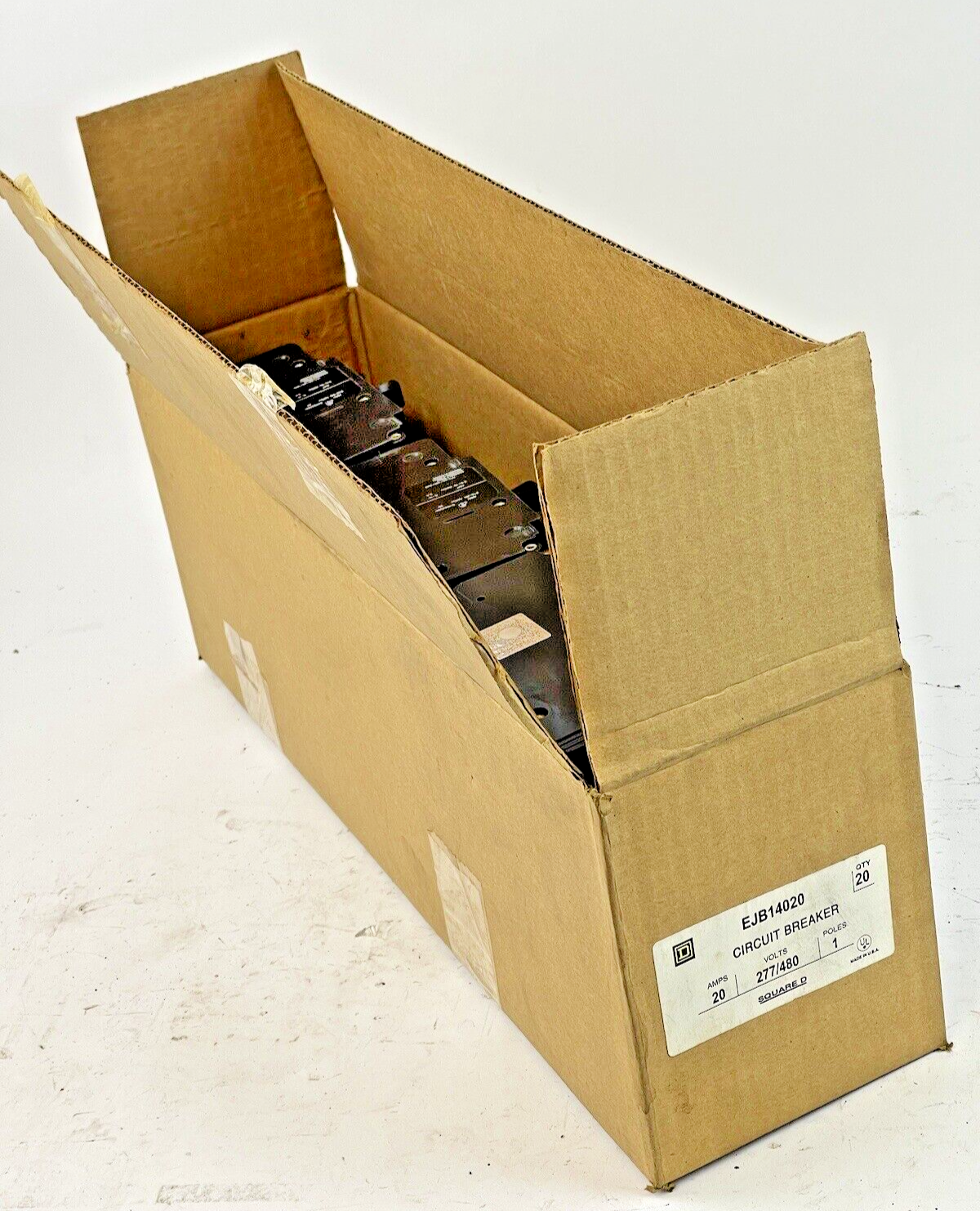 SQUARE D *BOX OF 20* - EJB14020 - CIRCUIT BREAKER - 20A/1 POLE/277 VAC - NEW